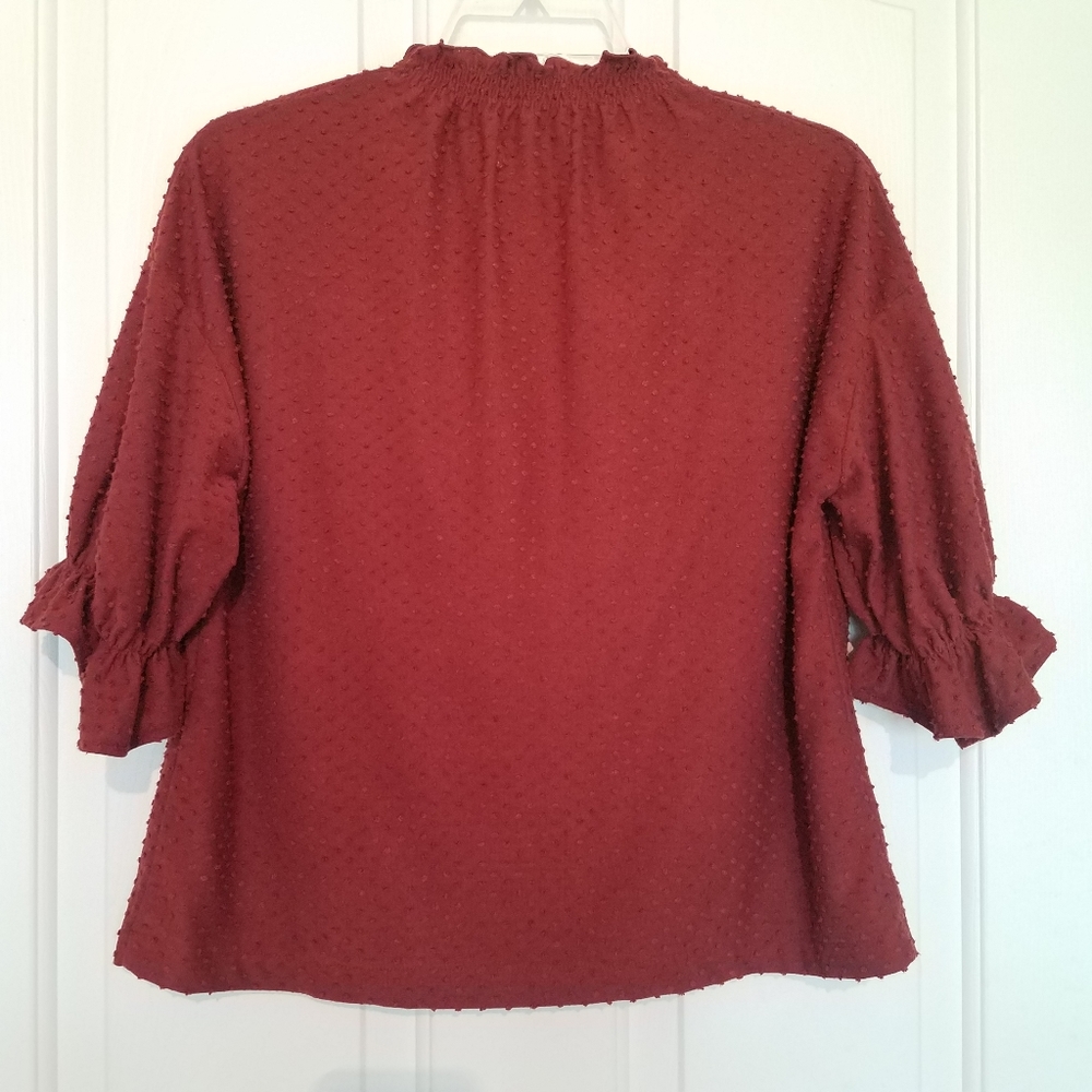 Madewell Texture & Thread Ruffle Top Size Small - Picture 5 of 11